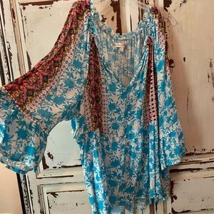 Red Camel Cold Shoulder Summer Top